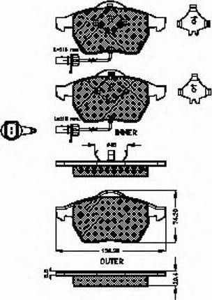 Spidan 32713 - Комплект спирачно феродо, дискови спирачки vvparts.bg