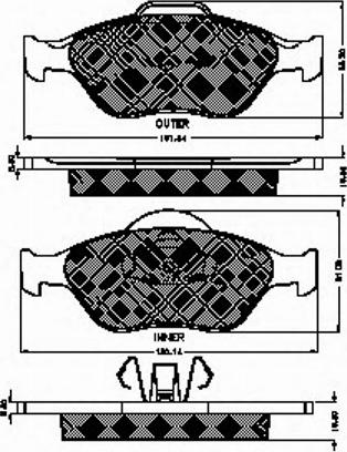 Spidan 32721 - Комплект спирачно феродо, дискови спирачки vvparts.bg