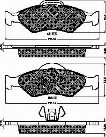 Spidan 32722 - Комплект спирачно феродо, дискови спирачки vvparts.bg