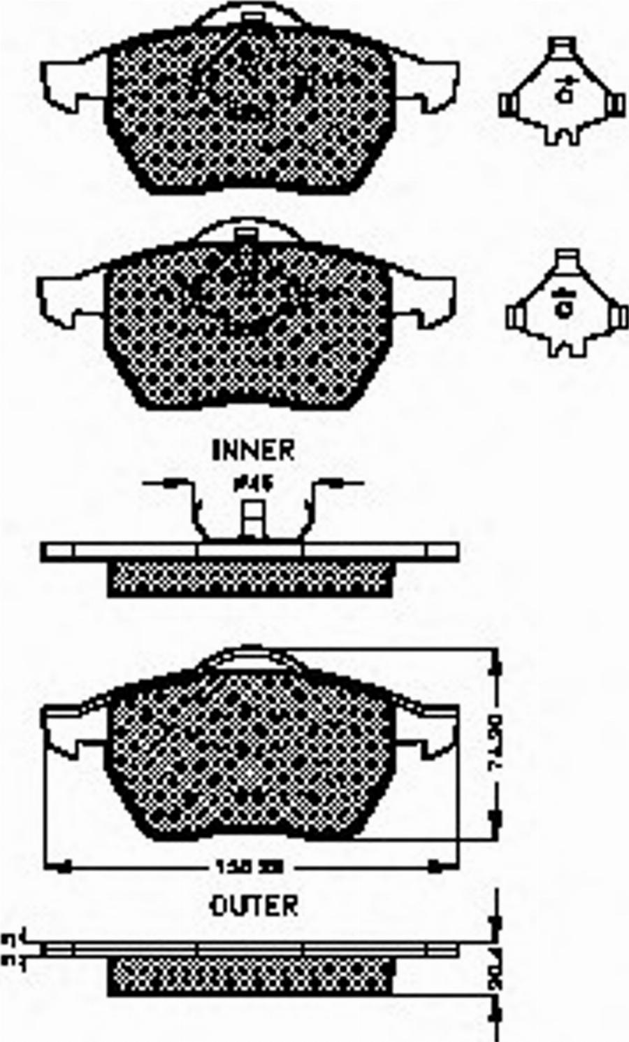 Spidan 32727 - Комплект спирачно феродо, дискови спирачки vvparts.bg