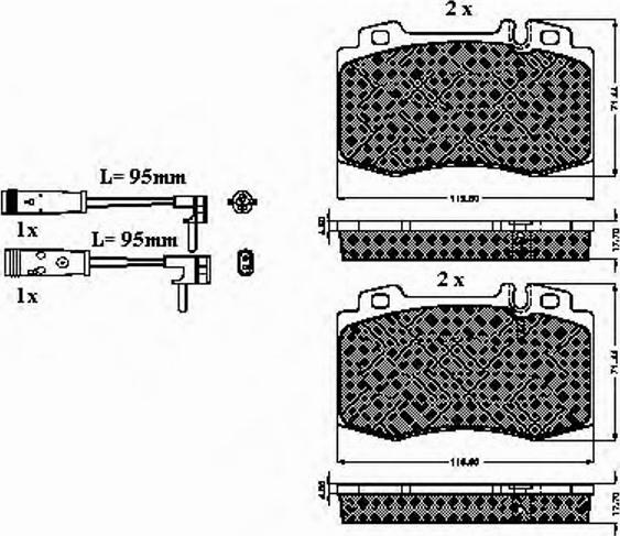 Spidan 32772 - Комплект спирачно феродо, дискови спирачки vvparts.bg