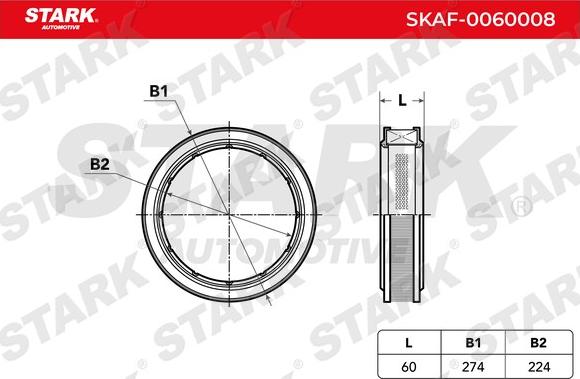 Stark SKAF-0060008 - Въздушен филтър vvparts.bg