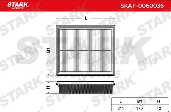 Stark SKAF-0060036 - Въздушен филтър vvparts.bg