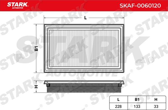 Stark SKAF-0060120 - Въздушен филтър vvparts.bg