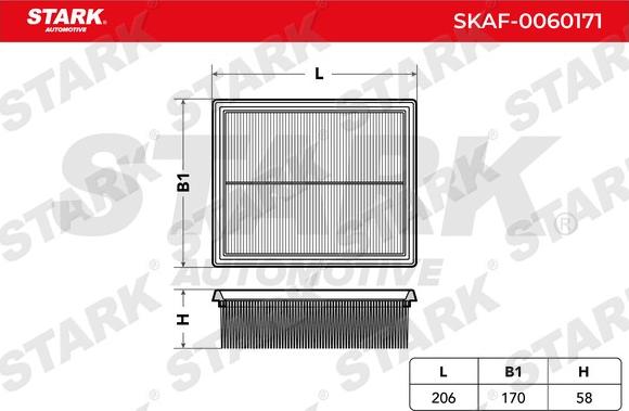 Stark SKAF-0060171 - Въздушен филтър vvparts.bg