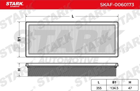 Stark SKAF-0060173 - Въздушен филтър vvparts.bg