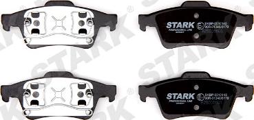 Stark SKBP-0010145 - Комплект спирачно феродо, дискови спирачки vvparts.bg