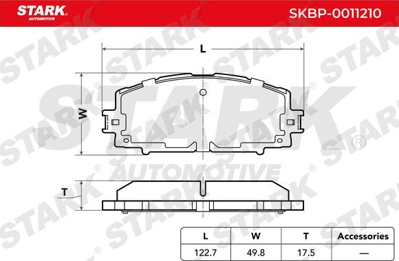 Stark SKBP-0011210 - Комплект спирачно феродо, дискови спирачки vvparts.bg