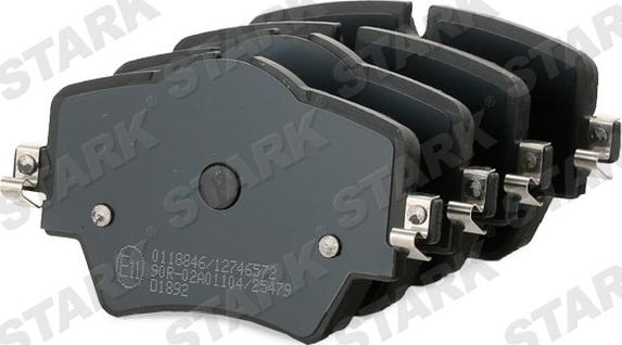 Stark SKBP-0011725 - Комплект спирачно феродо, дискови спирачки vvparts.bg