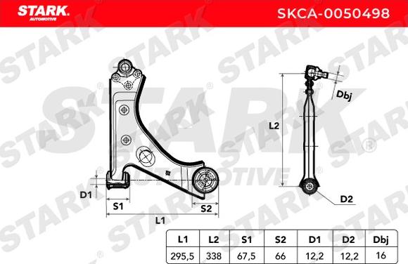 Stark SKCA-0050498 - Носач, окачване на колелата vvparts.bg