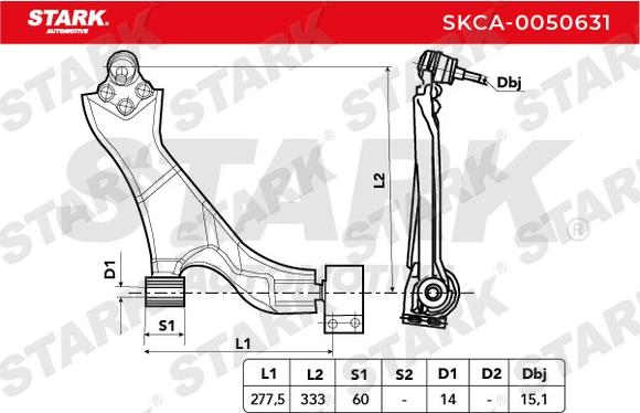 Stark SKCA-0050631 - Носач, окачване на колелата vvparts.bg