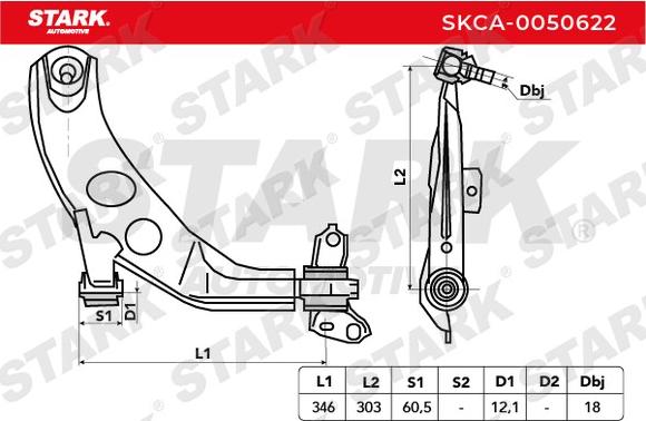 Stark SKCA-0050622 - Носач, окачване на колелата vvparts.bg