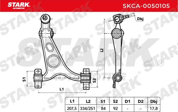 Stark SKCA-0050105 - Носач, окачване на колелата vvparts.bg