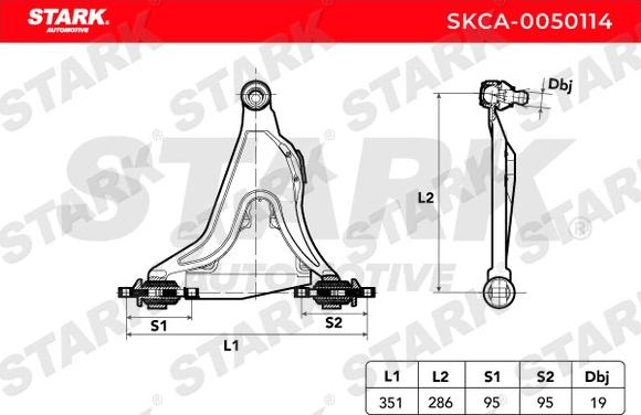 Stark SKCA-0050114 - Носач, окачване на колелата vvparts.bg