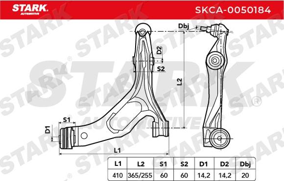 Stark SKCA-0050184 - Носач, окачване на колелата vvparts.bg