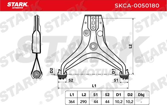Stark SKCA-0050180 - Носач, окачване на колелата vvparts.bg