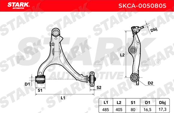 Stark SKCA-0050805 - Носач, окачване на колелата vvparts.bg