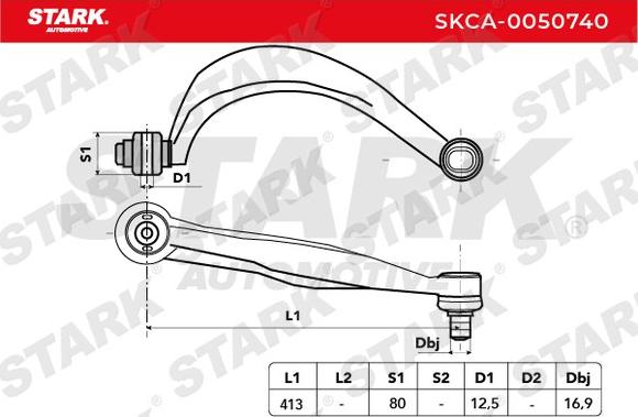 Stark SKCA-0050740 - Носач, окачване на колелата vvparts.bg