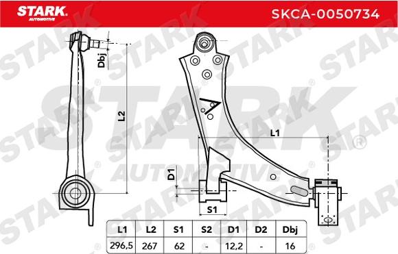 Stark SKCA-0050734 - Носач, окачване на колелата vvparts.bg