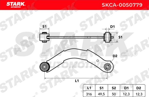Stark SKCA-0050779 - Носач, окачване на колелата vvparts.bg