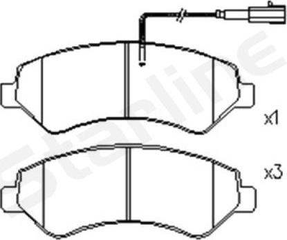 Starline BD S846P - Комплект спирачно феродо, дискови спирачки vvparts.bg