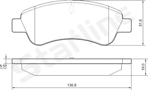 Starline BD S842P - Комплект спирачно феродо, дискови спирачки vvparts.bg