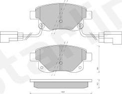 Starline BD S850P - Комплект спирачно феродо, дискови спирачки vvparts.bg