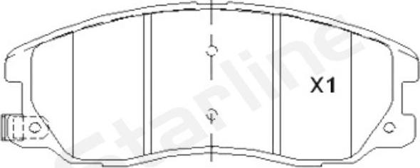 Starline BD S852P - Комплект спирачно феродо, дискови спирачки vvparts.bg