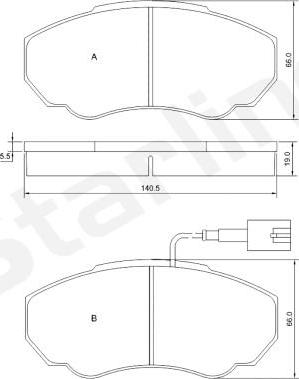 Starline BD S839P - Комплект спирачно феродо, дискови спирачки vvparts.bg