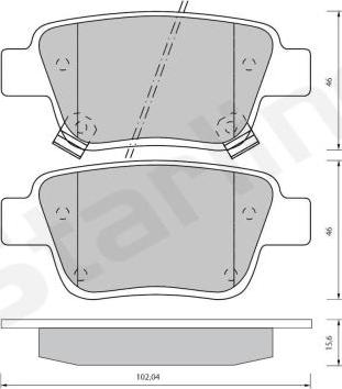 Jurid 572516B - Комплект спирачно феродо, дискови спирачки vvparts.bg