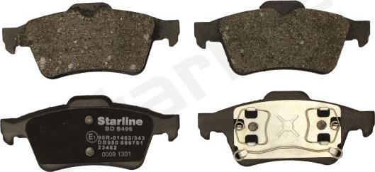 Starline BD S829P - Комплект спирачно феродо, дискови спирачки vvparts.bg