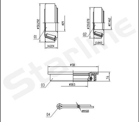 Starline LO 00944 - Комплект колесен лагер vvparts.bg