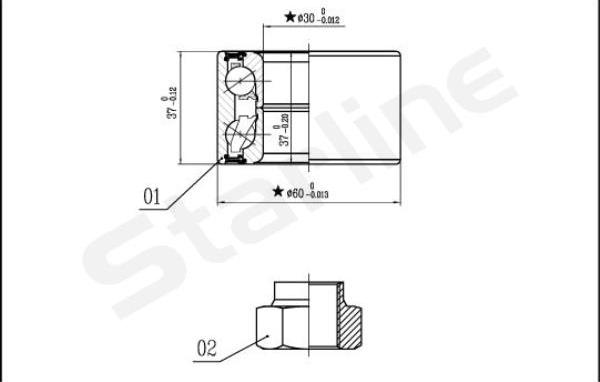 Starline LO 00559 - Комплект колесен лагер vvparts.bg