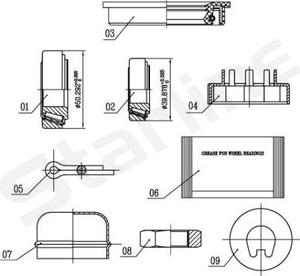 Starline LO 00529 - Комплект колесен лагер vvparts.bg