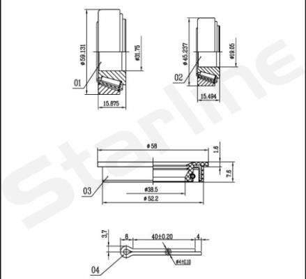 Starline LO 00523 - Комплект колесен лагер vvparts.bg