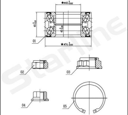 Starline LO 03455 - Комплект колесен лагер vvparts.bg