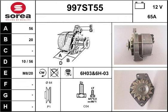 STARTCAR 997ST55 - Генератор vvparts.bg