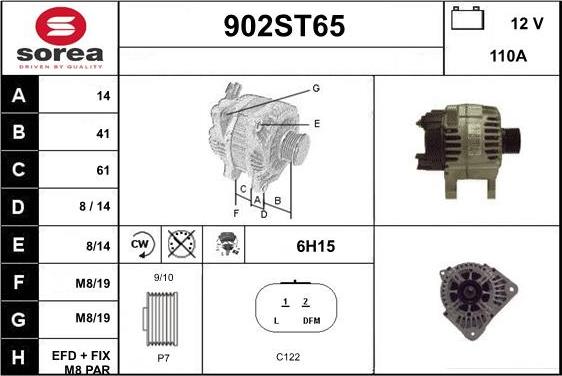 STARTCAR 902ST65 - Генератор vvparts.bg