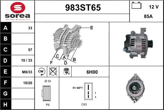 STARTCAR 983ST65 - Генератор vvparts.bg