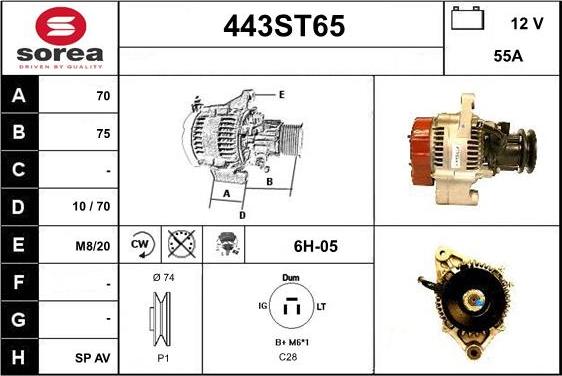 STARTCAR 443ST65 - Генератор vvparts.bg