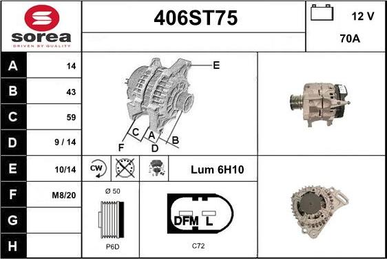 STARTCAR 406ST75 - Генератор vvparts.bg