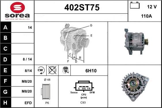 STARTCAR 402ST75 - Генератор vvparts.bg