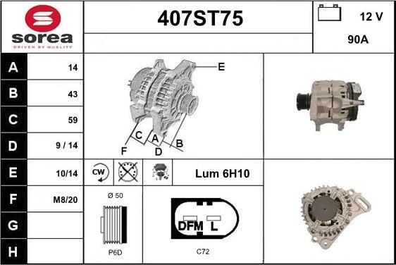 STARTCAR 407ST75 - Генератор vvparts.bg