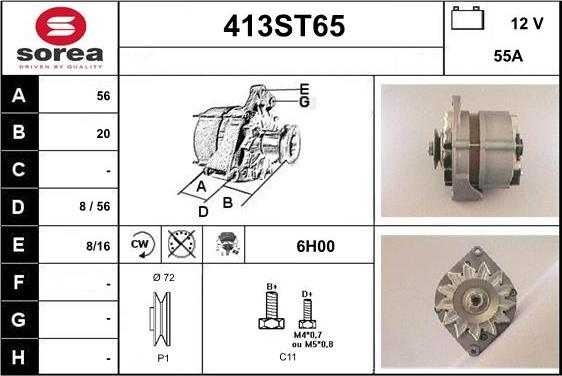 STARTCAR 413ST65 - Генератор vvparts.bg