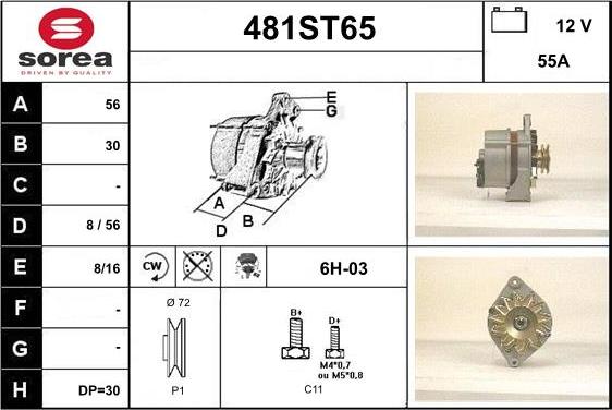 STARTCAR 481ST65 - Генератор vvparts.bg