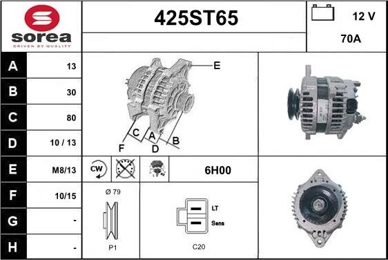 STARTCAR 425ST65 - Генератор vvparts.bg