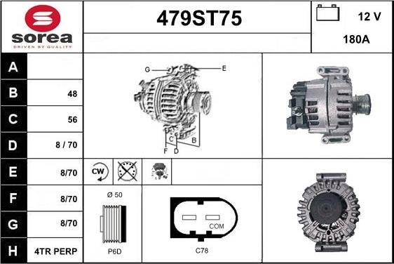 STARTCAR 479ST75 - Генератор vvparts.bg