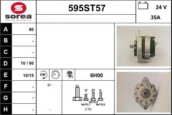 STARTCAR 595ST57 - Генератор vvparts.bg