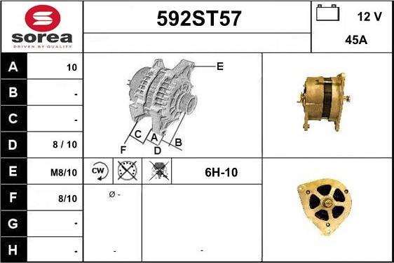 STARTCAR 592ST57 - Генератор vvparts.bg