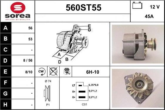 STARTCAR 560ST55 - Генератор vvparts.bg